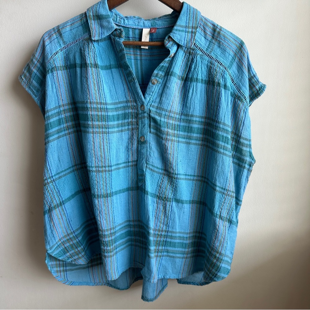 Pilcro Boxy Collared Top